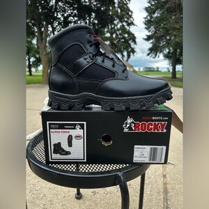 Rocky Black Tactical Boots with Durable Outsole
